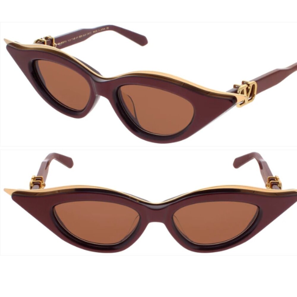 NEW VALENTINO  V-GOLDCUT-II CAT EYE WOMEN VALENTINO SUNGLASSES VLS-114B